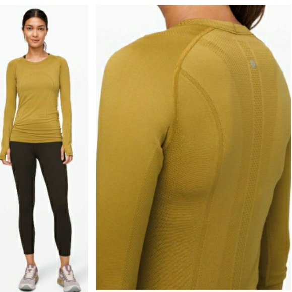 lululemon athletica Tops - Lululemon Swiftly Tech Long Sleeve Crew Grape Leaf / Grape Leaf Size 2